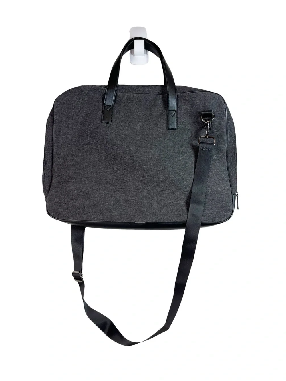 John Varvatos Gray Laptop Briefcase Tote Bag Business Work Travel Messenger Mens